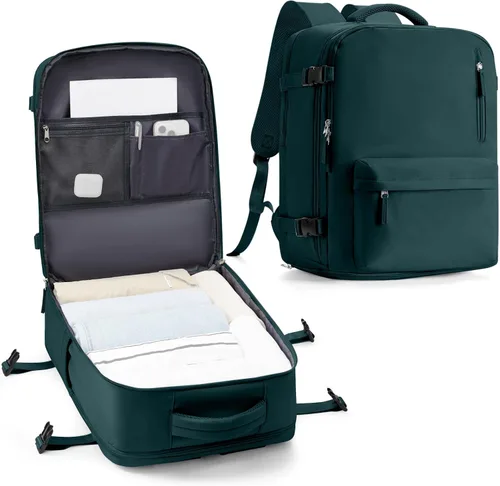 Miniatura 12 de VECAVE Mochila de mano para mujer, mochila de viaje grande aprobada por vuelo, impermeable de 14 pulgadas, mochila para laptop de negocios, mochila