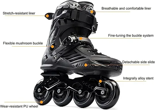 Miniatura 4 de Patines en línea para adultos para hombres y mujeres, patines en línea para adultos, patines de fitness para mujeres y hombres, patines
