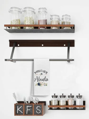 Miniatura 3 de TNUW Best Grandma - Toallas de cocina de 16 x 24 pulgadas, la mejor flor de Abuela del mundo, suave y absorbente, toalla de cocina, toallas de mano