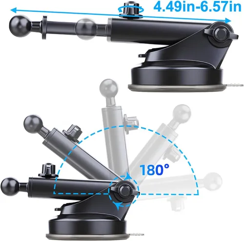 Miniatura 6 de HZEL Soporte de teléfono para automóvil, 2 en 1, soporte para ventilación de aire automotriz para parabrisas de salpicadero, soporte ajustable