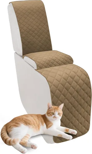 Miniatura 55 de Fundas para sofá modular reclinable, de terciopelo en forma de L, funda de consola central para perros y mascotas, lavable antideslizante, 1 funda