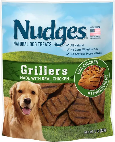 Miniatura 23 de Blue Buffalo Nudges Homestyle - Golosinas naturales para perros, fabricadas en los Estados Unidos con pollo, guisantes y zanahorias reales, bolsa