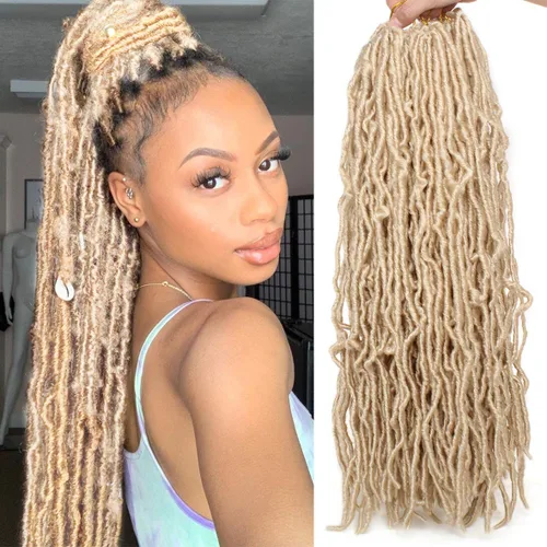Miniatura 19 de ZRQ Extensiones de cabello sintético de ganchillo de 36 pulgadas, 3 paquetes, color negro natural, preenlazadas, largas, de diosa, sintéticas, 1b#