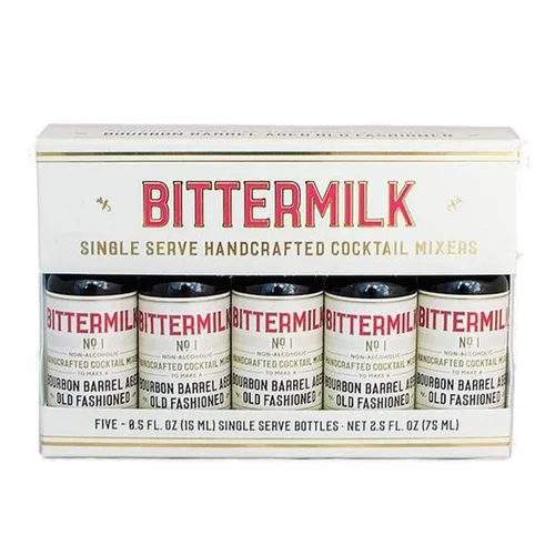 Miniatura 2 de Bittermilk Single Serve No.1 Bourbon Barrel Aged Old Fashioned Mix - Kit de moda antigua - Juego de amargos de cóctel - Mini mezcladores de cóctel