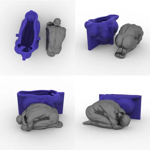 Miniatura 3 de Molde de silicona para cuerpo humano 3D - Molde grande de yeso de jabón para velas de chocolate con fondant
