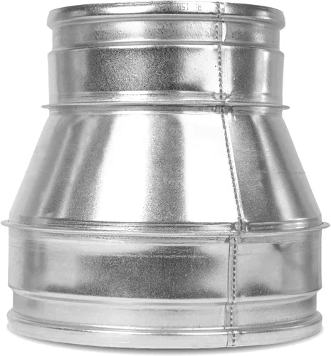 Miniatura 10 de Repa Market Reductor/aumentador de conductos de acero galvanizado de 8 a 4 pulgadas - Adaptador de tubo de ventilación redondo HVAC y sistemas