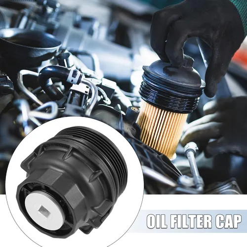 Miniatura 2 de X AUTOHAUX Reemplazo de la tapa de la carcasa del filtro de aceite de automóvil para Toyota Avalon Camry Highlander 2009-2021 para Lexus ES300h