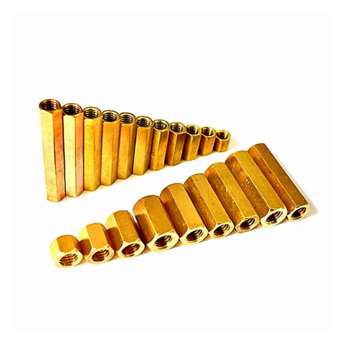 Miniatura 6 de M8 0.315-3.937 in doble paso hexagonal latón macho hembra Standoff Junta Pilar Stud Hexágono Columna de cobre Tuerca Tornillo columna hueca