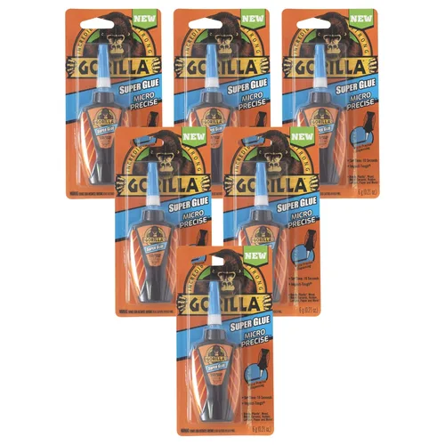 Miniatura 7 de Gorilla Micro Precise Super Glue, 0.18 onzas, transparente, (paquete de 1)