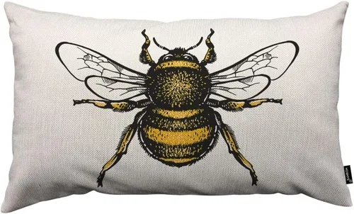 Miniatura 21 de HOSNYE Funda de cojín con diseño de panales de abeja, color amarillo y blanco, patrón abstracto de algodón y lino para sofá, cama, sofá, automóvil