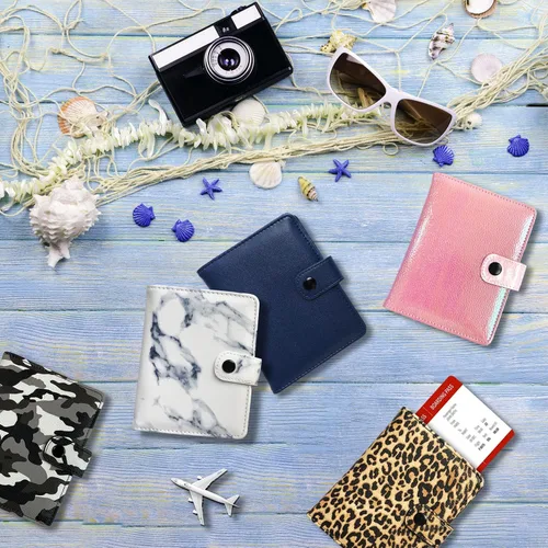 Miniatura 6 de EUEHIE Portatarjetas de pasaporte y vacuna, con combo de tarjeta de vacuna