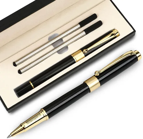 YIVONKA - Bolígrafo de repuesto negro, línea de lujo de 0.5 mm, el mejor set de regalo de bolígrafo para hombres y mujeres profesionales,
