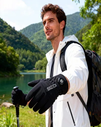 Miniatura 7 de Guantes de invierno para hombre, impermeables y resistentes al viento, guantes de ciclismo de 10 F para mujer, guantes cálidos para pantalla táctil