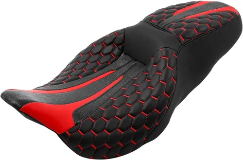Miniatura 14 de TCT-MOTORPARTS Asiento de pasajero negro para Harley Touring Electra Glide 2009-2023