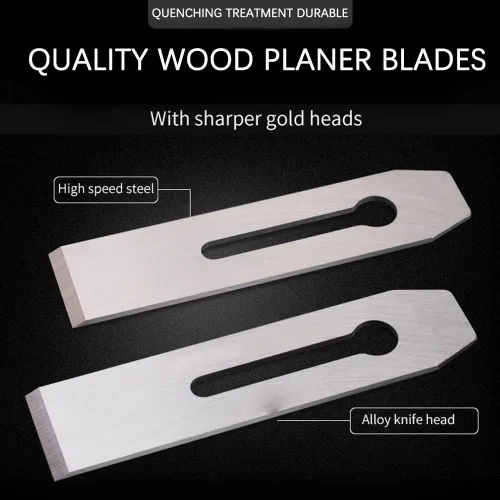 Miniatura 3 de Utoolmart Cuchilla de cepilladora de banco, 2 piezas de hoja de repuesto para carpintería de acero de alta velocidad, para cepilladora de madera