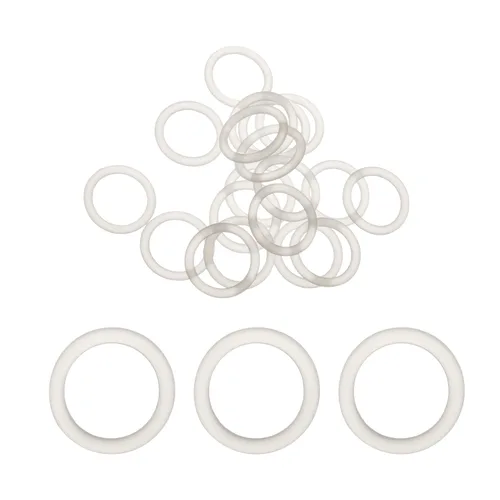 Miniatura 2 de Othmro 20 anillos de sellado de silicona planos blancos, 0.472 x 0.630 x 0.079 in (IDxODxTHK) junta tórica redonda para grifo, ducha, arandelas