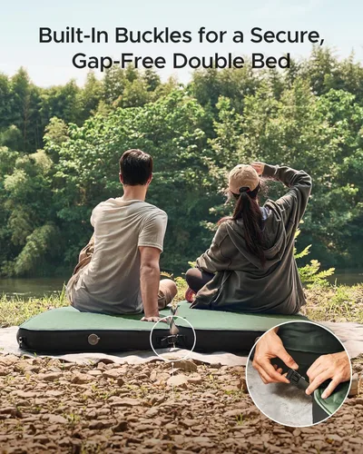 Miniatura 8 de Acacia 4" Thick Self Inflating Sleeping Pad with Foam, Innovative Y-Shaped Telescopic Structure, Ultraportable Camping Air Mattress with Pump Sack