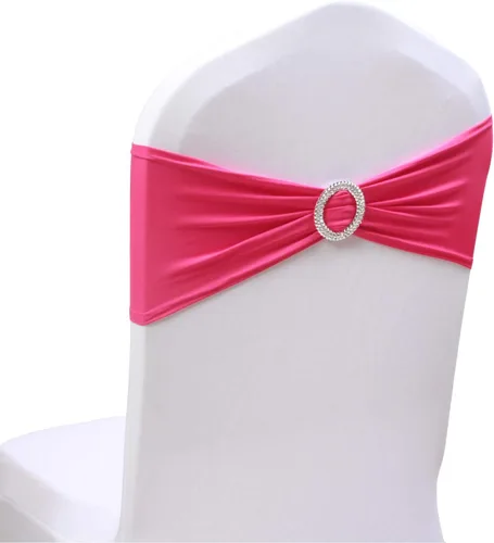 Miniatura 15 de 50 lazos elásticos para silla, bandas elásticas para silla con hebilla deslizante, lazos para bodas, hoteles, banquetes, fiestas de cumpleaños