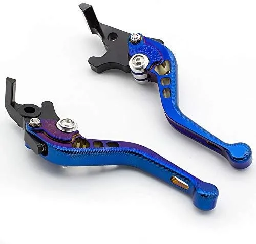 Miniatura 3 de FXCNC Palancas de embrague de freno ajustables cortas para motocicleta, con textura 3D, compatibles con FZ1 FAZER 2006-2015, FZ8 2011-2015, FZ6R/XJ6