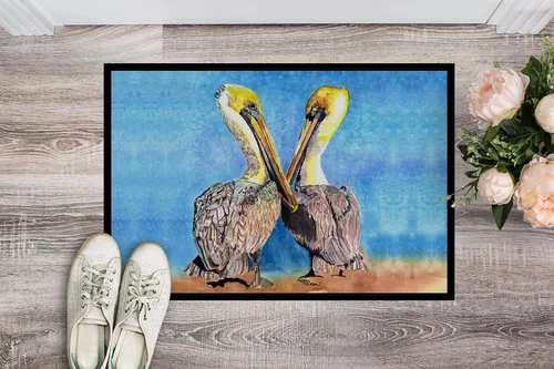 Miniatura 2 de Caroline's Treasures 8539-JMAT Pelican - Tapete para puerta delantera, 24 x 36 pulgadas, para interiores y exteriores, para entrada, antideslizante