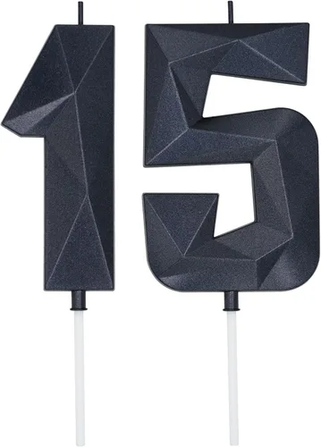 Miniatura 245 de DERVENTA Velas de cumpleaños con números grandes, 3D, color rosa, 3.7 pulgadas, decoración para tartas de fiesta, 1 pieza (número 3 rosa)