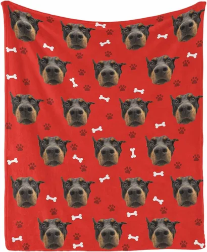 Miniatura 29 de Manta personalizada con foto de perro, mantas con imagen personalizada para amantes de los perros, manta personalizada para regalos con mis propias
