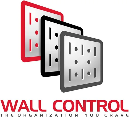 Miniatura 7 de Wall Control Ganchos de metal azul (paquete de 2) – Capacidad de 35 libras, estilo moderno, ranurados, resistentes a la corrosión, para montaje