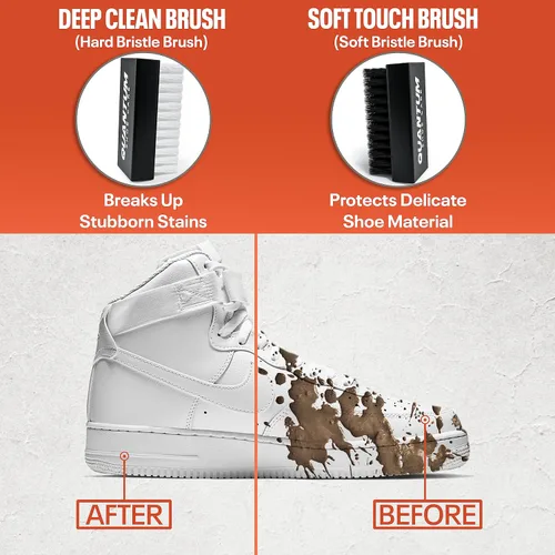 Miniatura 4 de Quantum Shoe Care Kit de limpiador de zapatillas limpiar, acondicionar y desodorizar (3 en 1) limpiador instantáneo de zapatos para zapatos blancos