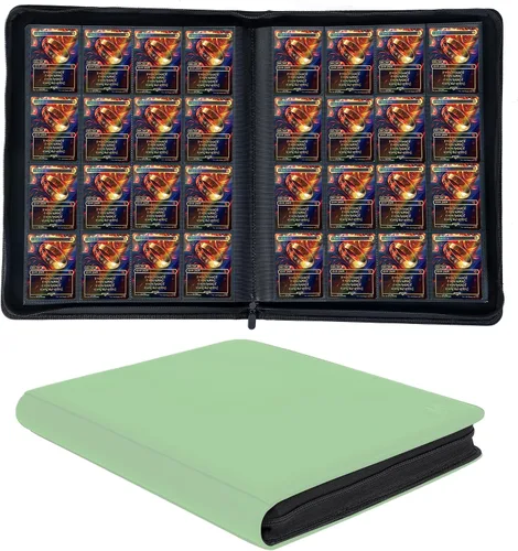 Miniatura 12 de Carpeta de más de 1000 bolsillos para tarjetas intercambiables, álbum de 16 bolsillos compatible con MTG, tarjetas deportivas y otras tarjetas Azul