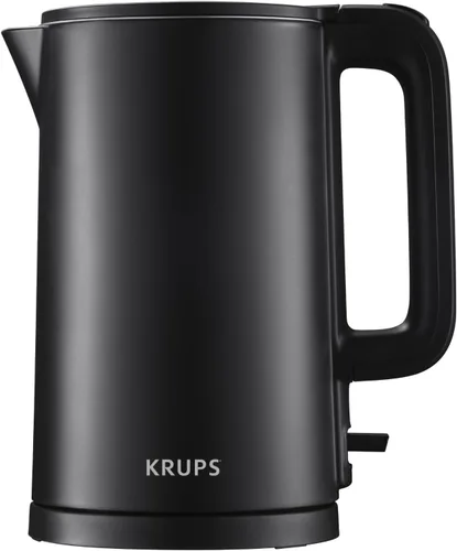 KRUPS Hervidor de Agua Eléctrico de 1.5L de Acero Inoxidable con Toque Frío en el Interior, Hervido Rápido, Una Taza en 80 Segundos, Pared Doble,