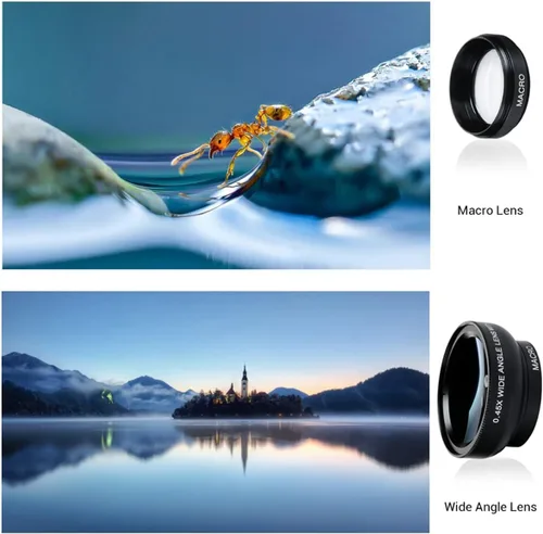 Miniatura 2 de Fisheye Lens - Kit de lente de cámara de teléfono para iPhone 14 13 12 11 X XS Xr Se 8 Pro Max Mini Samsung La mayoría de los teléfonos con clip