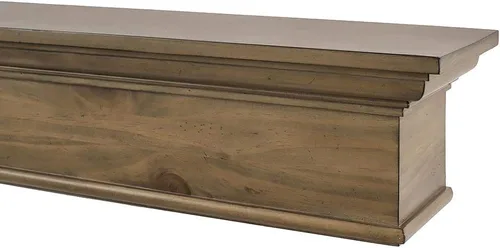 Miniatura 6 de MANTELSDIRECT Estante flotante de madera para chimenea de 60 pulgadas sin terminar, Bellamy de Mantels Direct, estante de pared rústico de madera