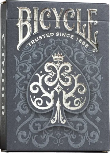 Miniatura 2 de Bicycle Cinder - Juego de cartas premium, lámina de humo plateado, 1 baraja