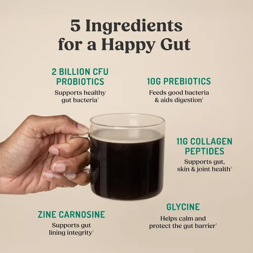 Miniatura 5 de Bulletproof Proteína de colágeno para la salud intestinal sin sabor, 14 onzas, péptidos de colágeno alimentados con pasto para apoyo intestinal