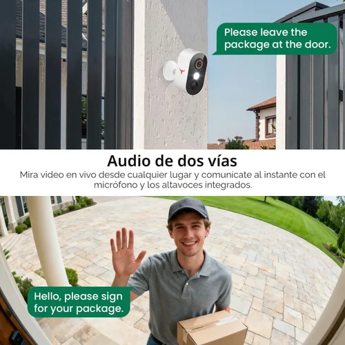 Miniatura 5 de Cámara de seguridad inalámbrica de 1080p con detección humana de IA, visión nocturna, conversación de 2 vías, almacenamiento en la nube, WiFi