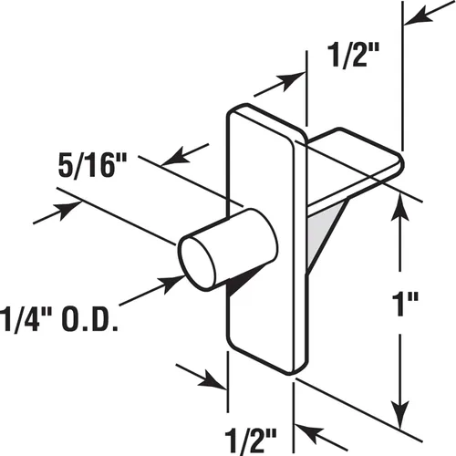 Miniatura 4 de Prime-Line U 10136 1/4 pulgadas, plástico transparente, clavija de soporte para estante (paquete de 8)