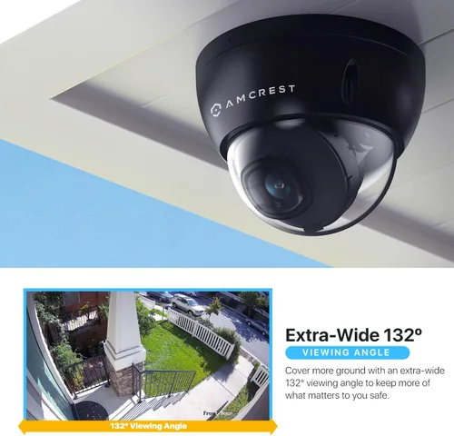 Miniatura 5 de Amcrest Cámara POE de 5 MP, Cámara de seguridad IP POE para exteriores, domo antivandálico, 5 megapíxeles, visión nocturna de 98 pies, lente