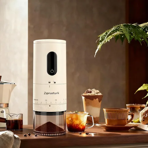Miniatura 6 de First Grind - Molinillo de café recargable mientras se carga, molienda 1.7 veces más rápida con molinillo de café eléctrico portátil con 38 ajustes