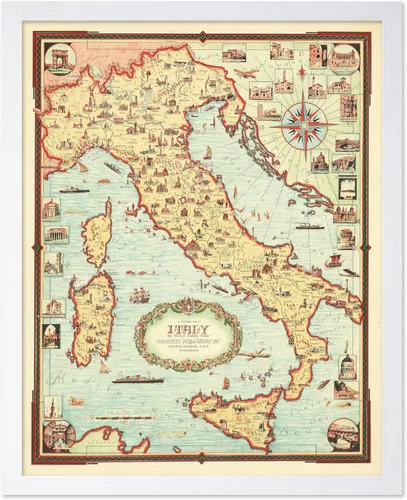 Miniatura 58 de Monem Art Mapa Monumental Vintage de Florencia Impresión - Póster de Viaje Retro - Arte de Italia - Gran Regalo para Hombres, Mujeres, Amantes