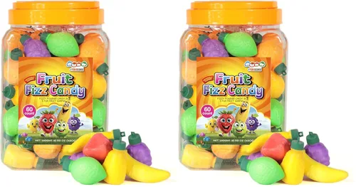 Miniatura 10 de 60 caramelos en polvo con forma de fruta, con tapas de agujeros para colgar para cuerdas decorativas, ideal para colgar en árboles de Navidad
