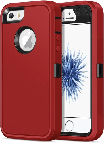 Miniatura 10 de Jelanry para iPhone 5/ 5S/ SE 1ª Generación (2016) Funda de uso rudo resistente a prueba de golpes de doble capa, carcasa protectora deportiva