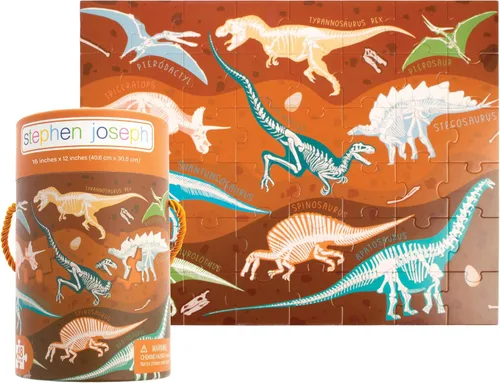 Miniatura 8 de Stephen Joseph, Rompecabezas educativo con bote, rompecabezas de animales de 48 piezas, rompecabezas de animales de aprendizaje para niños de 3 a 5