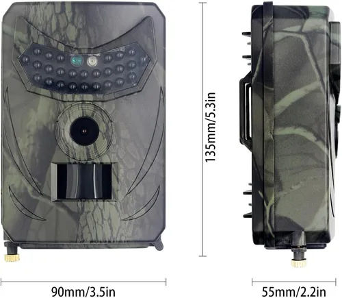 Miniatura 8 de Mini cámara de sendero, cámara de juego de 20MP 1080P con visión nocturna activada por movimiento de 120°, cámara de caza impermeable IP54 con 26