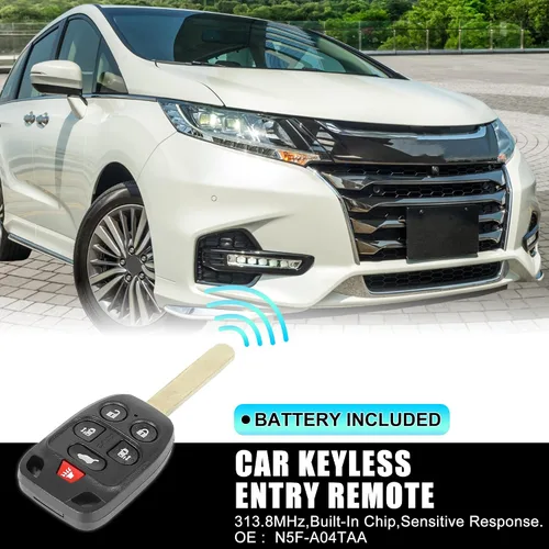 Miniatura 2 de X AUTOHAUX 2 unids 313.8 Mhz N5F-A04TAA reemplazo inteligente de proximidad sin llave llave remoto llavero para Honda Odyssey EXL 2011 2012 2013