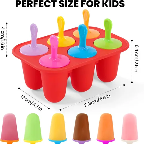 Miniatura 3 de Moldes de silicona para paletas pequeñas, sin BPA para niños, niños pequeños y bebés, moldes reutilizables para paletas de hielo, mini moldes