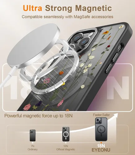 Miniatura 460 de Goodon para iPhone 15 Pro Max con protector de pantalla de privacidad, compatible con Magsafe, funda translúcida mate a prueba de golpes - Linda