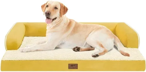 Miniatura 54 de Cama ortopédica impermeable para perros pequeños, cama para perros de tamaño mediano, cómoda cama para mascotas y gatos con lados, funda extraíble