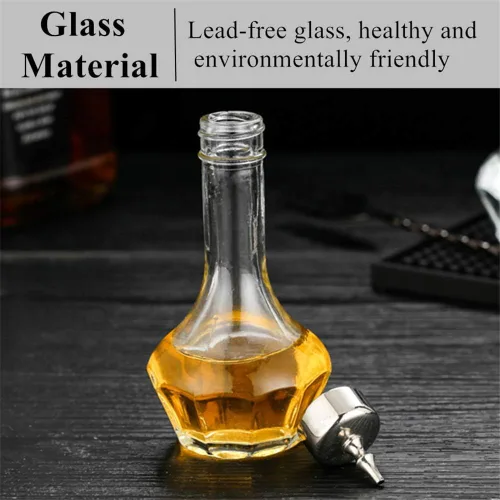 Miniatura 3 de Bitters Bottle - Botella de vidrio de 1.7 fl oz con tapa de acero inoxidable, herramienta de barra profesional para hacer cócteles (plateado)