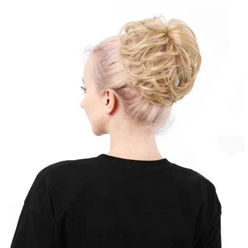 Miniatura 6 de Moño desordenado ondulado de fibra sintética resistente al calor, moño rizado despeinado, extensiones de cabello envolvente para el cabello