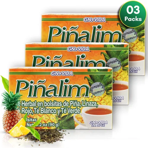 Miniatura 2 de 3 Cajas de Té Piñalim Te Pinalim Tea GN+Vida Té para Dieta, Suministro para 90 Días